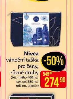 Nivea vánoční taška pro ženy, různé druhy