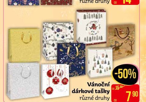 Vánoční dárkové tašky různé druhy