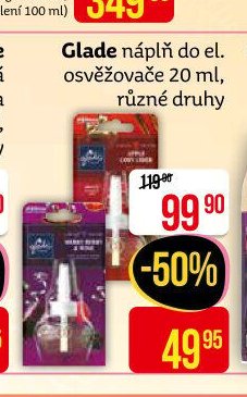 Glade náplň do el. osvěžovače 20 ml, různé druhy