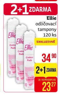 Ellie odličovací tampony 120 ks