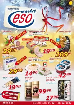 akční leták ESO MARKET 14.12.2022-31.12.2022