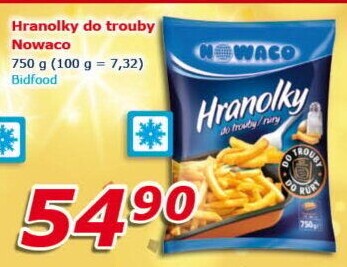 Hranolky mražené Nowaco