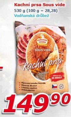 Kachní prsa sous vide Vodňanská kachna
