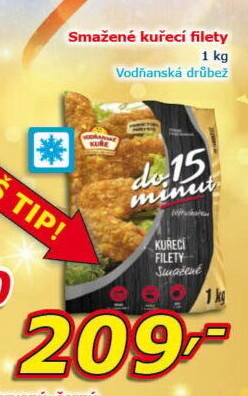 Kuřecí filety smažené mražené Vodňanské kuře