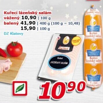 Kuřecí lázeňský salám DZ Klatovy