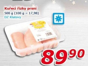 Kuřecí prsní řízky mražené DZ Klatovy