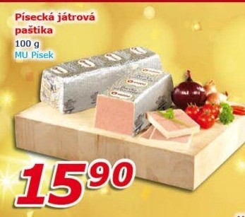 Paštika játrová písecká Maso uzeniny Písek