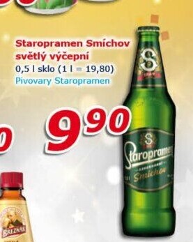 Pivo světlé výčepní 10° Smíchov Staropramen