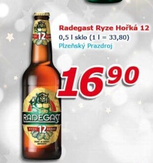 Pivo světlý ležák 12° Ryze hořká Radegast