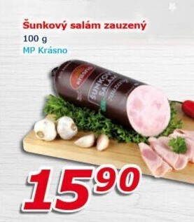 Salám šunkový zauzený Krásno