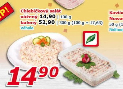 Salát chlebíčkový Váhala