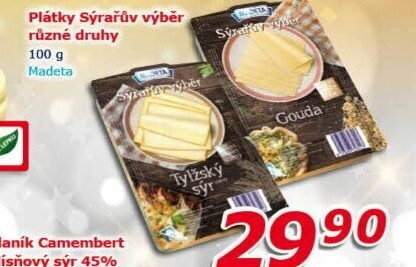 Sýr Sýrařův výběr Madeta