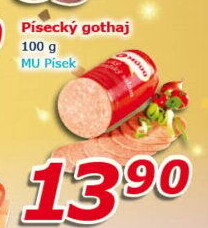 Salám Gothaj Maso uzeniny Písek