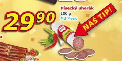 Salám Uherák písecký Maso uzeniny Písek