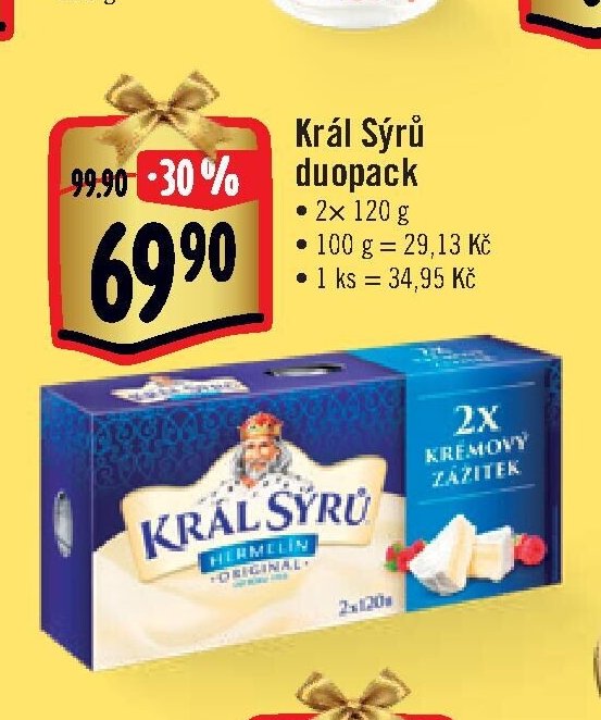 Král Sýrů duopack 2x 120 g