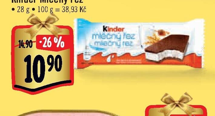 Kinder Mléčný řez 28 g