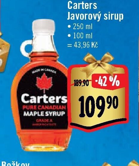 Carters Javorový sirup