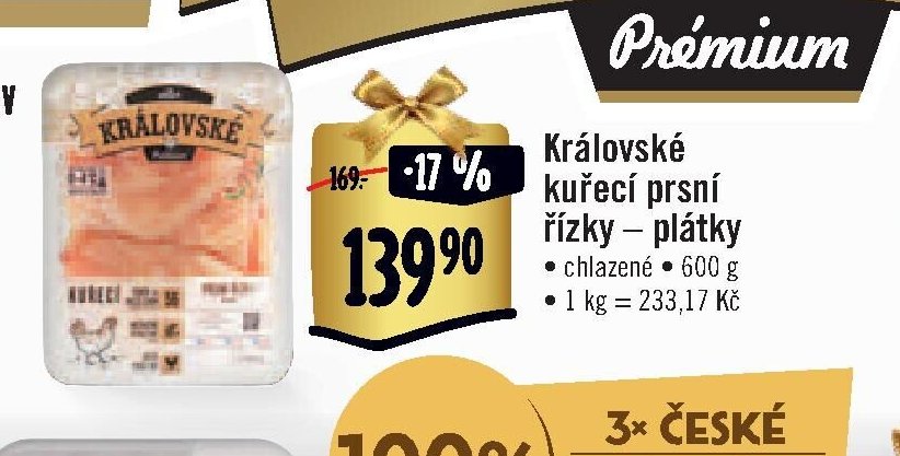 Královské kuřecí prsní řízky – plátky