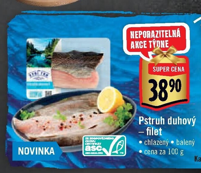 Pstruh duhový – filet