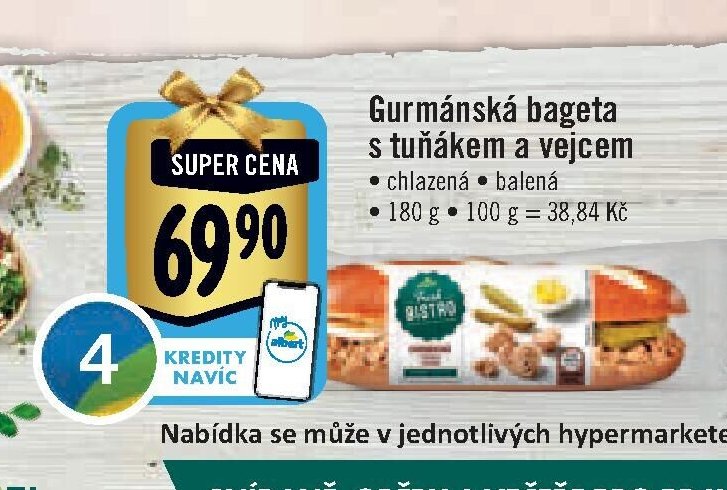 Gurmánská bageta s tuňákem a vejcem