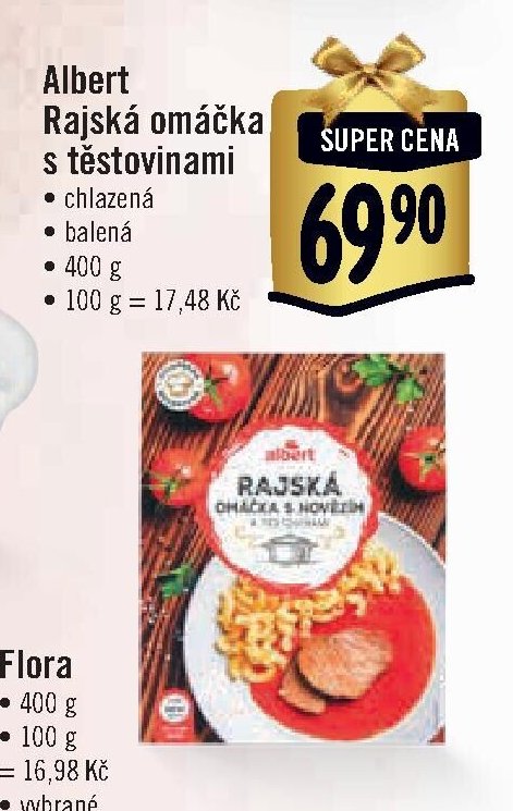 Albert Rajská omáčka s těstovinami