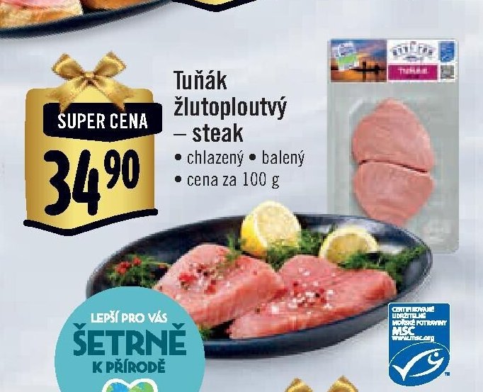 Tuňák žlutoploutvý steak