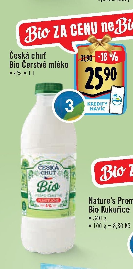 Česká chuť Bio Čerstvé mléko