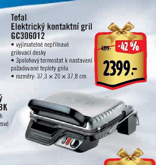 Tefal Elektrický kontaktní gril GC306012