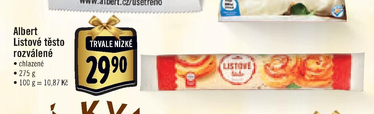 Albert Listové těsto rozválené 275 g