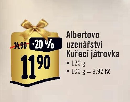 Albertovo uzenářství Kuřecí játrovka
