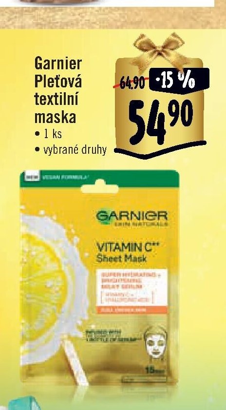 Garnier Pleťová textilní maska