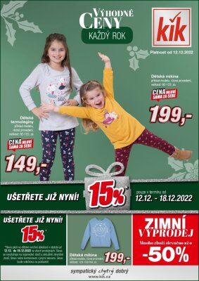 akční leták Kik textil 12.12.2022-18.12.2022