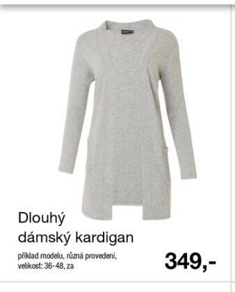 Dlouhý dámský kardigan