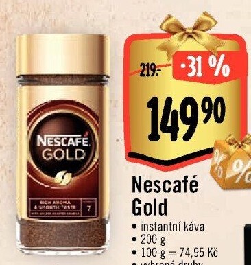 Instantní kávy Nescafé Gold