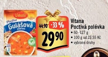 Instantní polévky Poctivá polévka Vitana