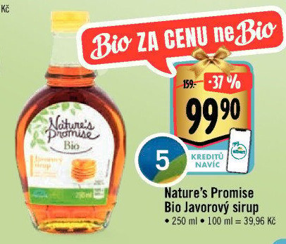 Javorový sirup bio Nature'