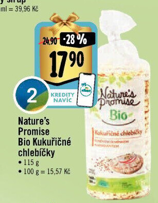 Kukuříčné chlebíčky bio Nature'
