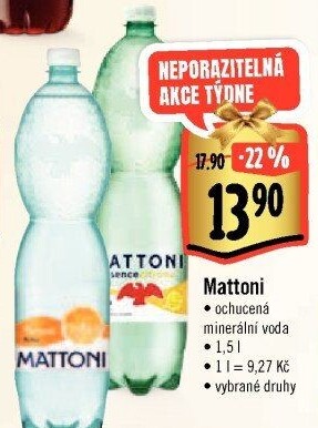Ochucená voda Mattoni