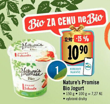 Ochucený jogurt bio Nature'