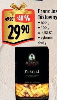 Těstoviny semolinové Exclusive Franz Josef Kaiser