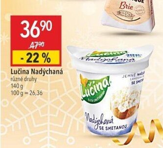 Lučina Nadýchaná různé druhy