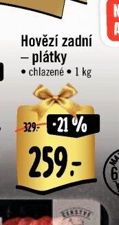 Hovězí zadní plátky