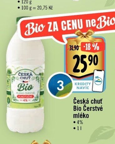 Česká chuť Bio Čerstvé mléko