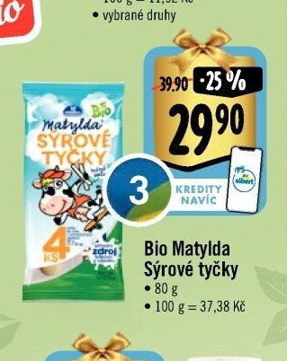 Bio Matylda Sýrové tyčky