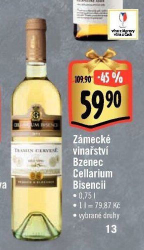Zámecké vinařství Bzenec Cellarium Bisencii