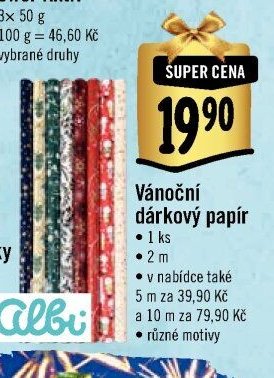 Vánoční dárkový papír