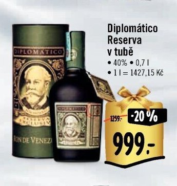 Diplomático Reserva v tubě