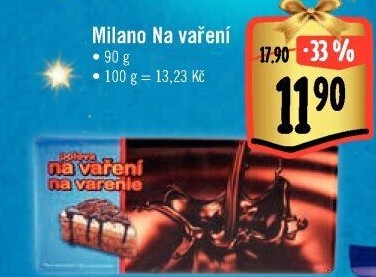 Čokoláda na vaření Milano
