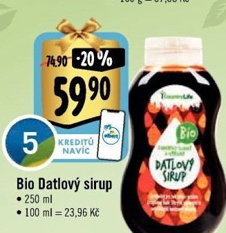 Datlový sirup bio Country Life