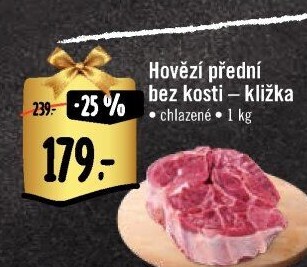 Hovězí přední bez kosti - kližka